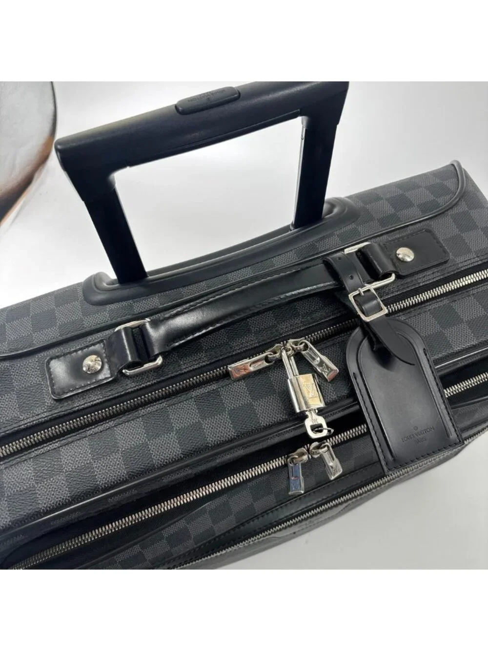 Louis Vuitton Damier Graphite Pilot Case Carry Travel Bag